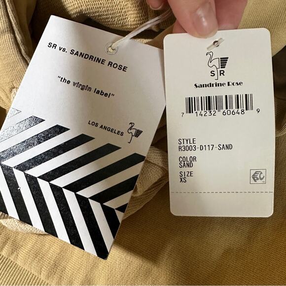 NWT Sandrine RosexFree People Collab Size XS Desir Hoodie Tan Cozy Hip Bussin - Picture 12 of 15